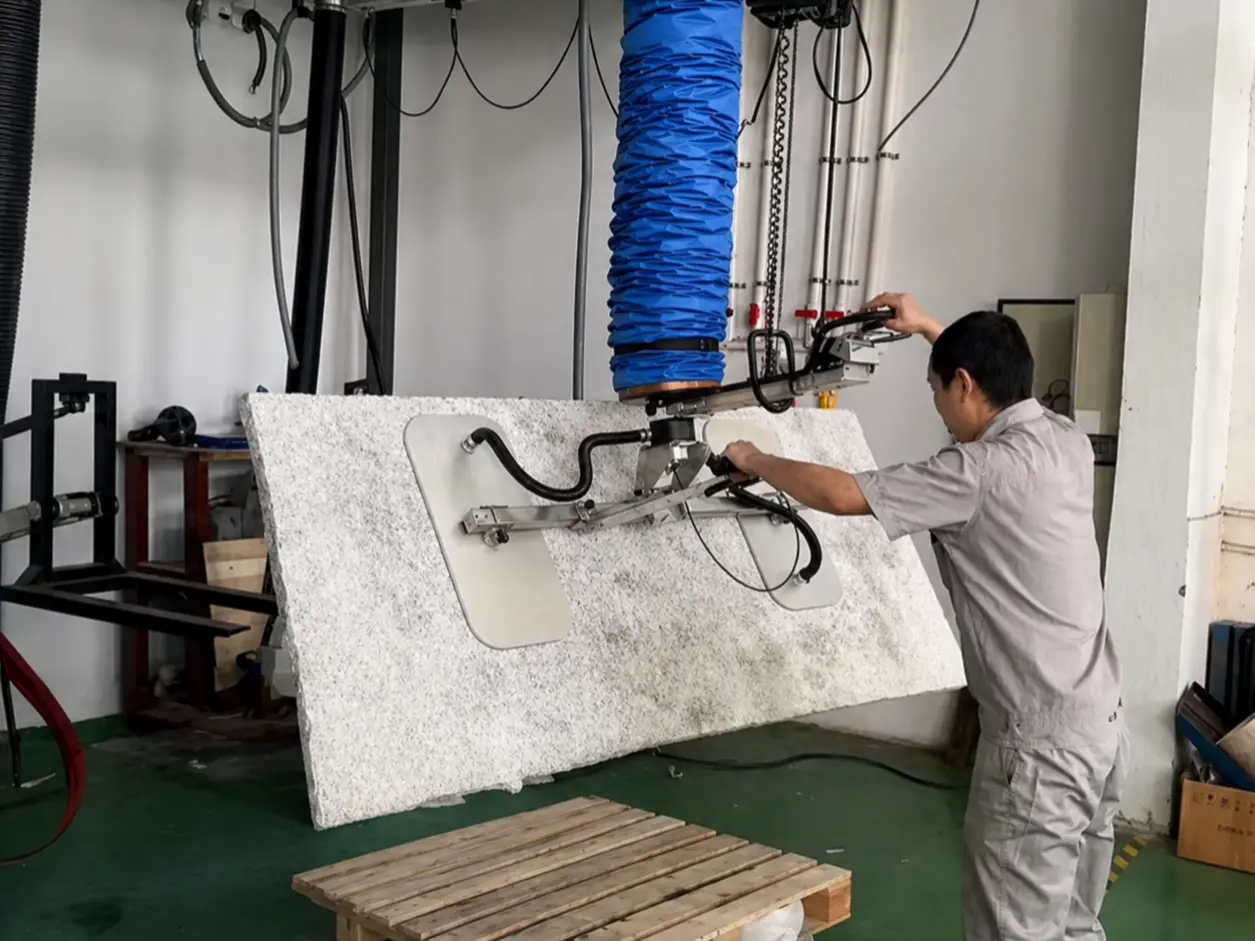Stone slab vacuum handling equipment for marble artificial stone and countertop palletizing